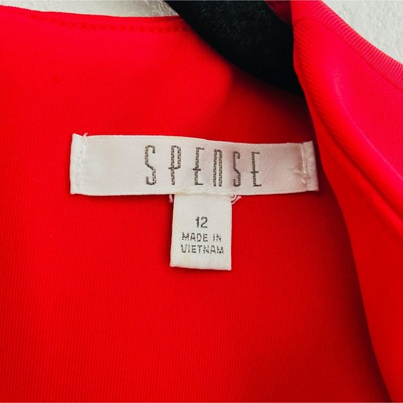 SPENSE Womens Red Sleeveless Gold Zipper Dress  Size: 12 fits like a 10 - Picture 3 of 6